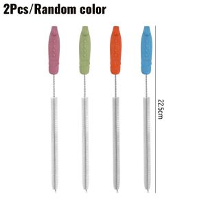 5/1 cái cọ làm sạch nhỏ uống đa năng ống hút bình cho bé nhiều màu Que thông cống nhà cọ vệ sinh tay cầm dài bằng thép không gỉ