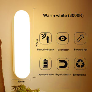 [🇵🇭 24h Delivery] Dollyy Motion Sensor Light LED Light 12CM Warm/White USB Rechargeable Cabinet Corridor Lamp Lampu Sensor Night Light