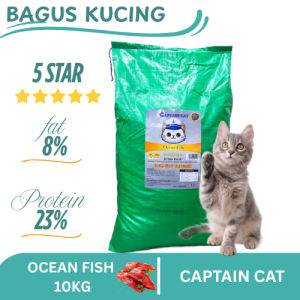 CAPTAIN CAT OCEAN FISH Dry Cat Food 10KGEKONOMI BAG OCEAN FISH Makanan Kuching Kering /Makanan kuching Murah