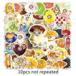 สติกเกอร์ชุดหัวแมวลายตลก50ชิ้นสติกเกอร์ส่วนบุคคลกันน้ำการตกแต่ง DIY กระเป๋า