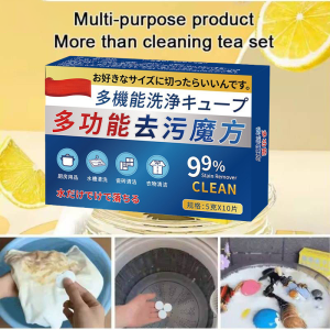 10pcs/box Multi-Purpose Oxygen Descaling Cleaner Active Oxygen Descaling Bubble Tea Stain Cleaning Agent Water Cup Washing Machine Effervescent Tablets Tea Cup Effervescent Tablets  活氧除垢泡泡乐小苏打泡腾片