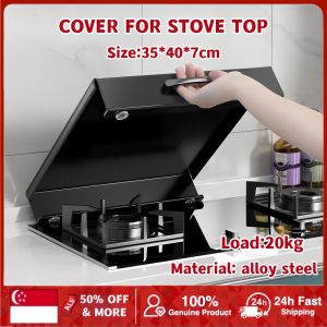Kitchen Stove Cover Induction Cooker Bracket Stove Hob Cover Gasstove Shelves Gas Stove Shelf Carbon Steel Oil Baffle Plate