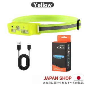 headlight flashlight with sensor headlights rechargeable led super bright headlamp heavy duty Japan waterproof original usb lamp ilaw ng motor head light camping light for head diving underwater warning emergency trouble wave sensor headlight