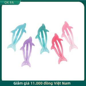 QK FA ✨ 5Pcs Đầy Màu Sắc Long Lanh Cá Heo BB Tóc Side Clip Barrettes Cho Cô Gái Phụ Nữ Trẻ Em Kỳ Nghỉ Đảng Quà Tặng Tóc Phụ Kiện Mũ Nón