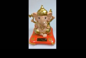 KAWAN 10cm Solar Lord Ganesha 太阳能 象神 Vinayagar Ganapathi Home Protection Harmony Indian God Deity dancing hand Decoration Decor Gift 四海一家
