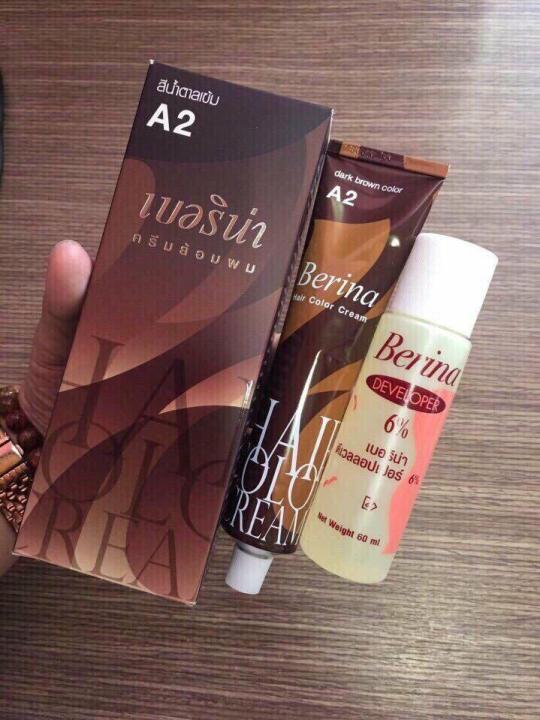 Thuốc Nhuộm Tóc Thái Lan Berina A2 Màu Nâu hạt Dẻ