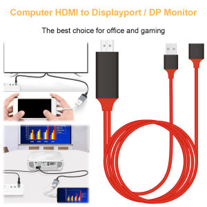 HDMI-Compatible To Displayport Cable Adapter 4K 30Hz HDMI-Compatible To Displayport Converter Cable 1080P
