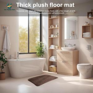 50x80cm Long Hair Bathroom Rug Soft And Comfortable for Bedroom Entryway Machine [Ueb Flagship Store]