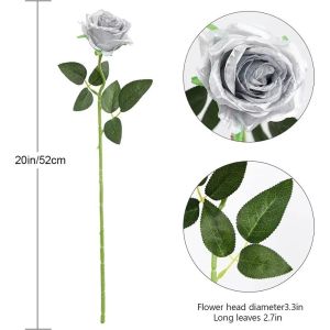 YUNAFIN 1pc Silk Rose Simulated Rose Bouquet DIY Floral Materials Gold Artificial Flowers Creative Soft Home Decoration Valentines Day Gift