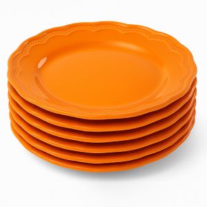 Melamine Dinner Plates - 6pcs x 9" inch (23CM) Dinnerware Dishes Set for Indoor and Outdoor Use Break-resistant and Lightweight