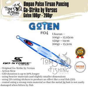 Umpan Palsu Pancing Go Strike by Versus GOTEN Metal Jig (100gr- 200gr) Murah - Toms Fishing