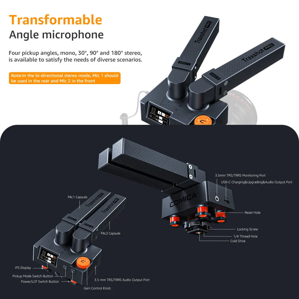 Comica Traxshot PRO Super Cardioid Transformable All-in-One