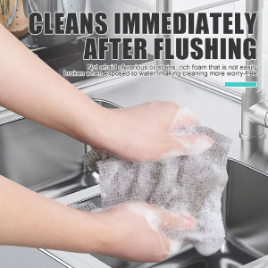 25pcs/Roll Wear-resistant Rag Wiping Cloth Kitchen Dishwashing Window Glass Cleaning Towel Oil Absorbent Household Cleaning Tools