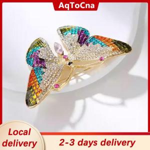 [COD] AqToCna Ship within 24 hours Fashion Butterfly Brooches For Women Girls Colorful Butterfly Pins Wedding Party Jewelry Daily Clothing Accessories Gifts