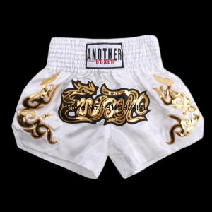 2025 New Muay Thai Shorts Men Women Child Boxing Training Pants Embroidery Satin Polyester Martial Arts Grappling Kickboxing Fight Wear