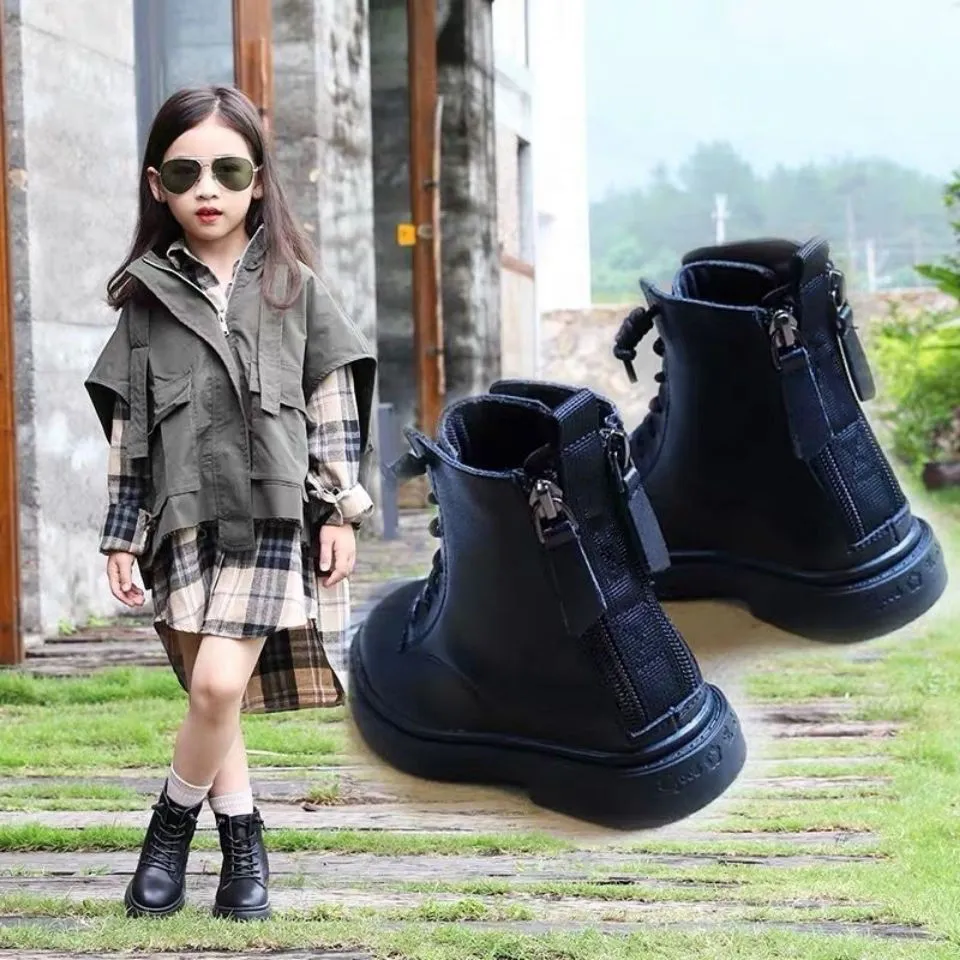 Fashion Children s Boots Girls Boots Non Slip Warm Autumn Winter Kids Shoes Black 3 4 5 6 7 8 9 10 11 12T Lazada PH