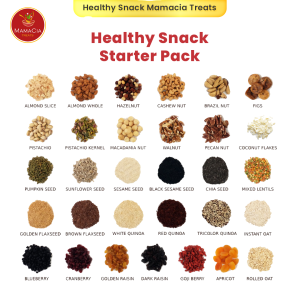 Mamacia Treats (starter pack) Healthy Nut and Seeds Almond Pistachio Flaxseed Blueberry Dried Fruit