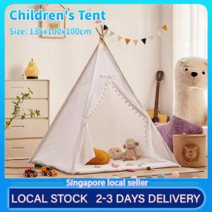 Portable Kid Tent 1.35M Childrens Play House Wigwam Teepee Tipi Toddler Ball Pit Castle Play Room for Girls