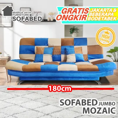 Sofa Bed L + Puff Premium Brown Coklat Reclining Recline Minimalis Modern Tempat Tidur Kasur Lipat Apartemen Sofabed Ruang Tamu
