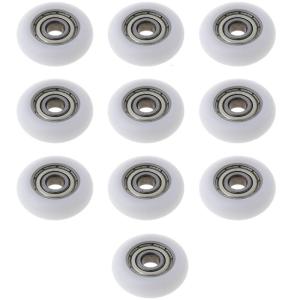 10 Pcs Nylon Plastic Pulley Circular Guide Bearing Pulley Sliding Conveyors Nylon Wheel Hardware for Shower Room