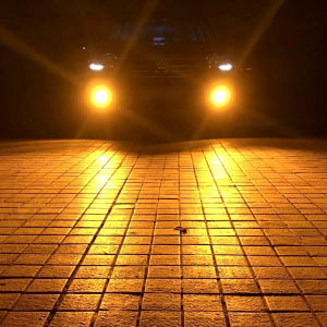 X5 kereta LED depan kabut cahaya kecerahan tinggi kuning dan putih warna Dual LED Modified Headlight H3H11H4