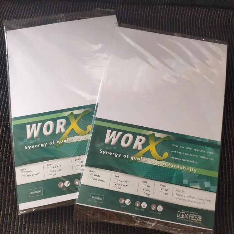 Worx Vellum Board 10 sheets by 2s White 200GSM Lazada PH