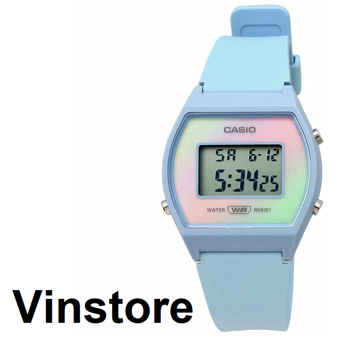 [Vinstore] Casio LW-205 Blue Gradated Pastels Digital Women Watch LW ...