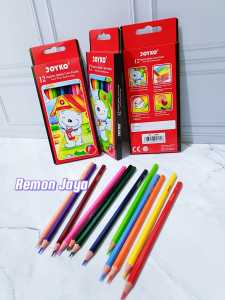 SATU SET ( 12 WARNA ) colour Pencil Pensil Warna 12 Warna Panjang Joyko CP-12PB