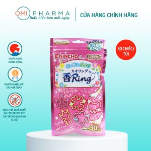 Vòng Đeo Chống Muỗi Đuổi Côn Trùng Hương Hoa Thiên Nhiên Kincho Nhật Bản (30 Chiếc/Túi)