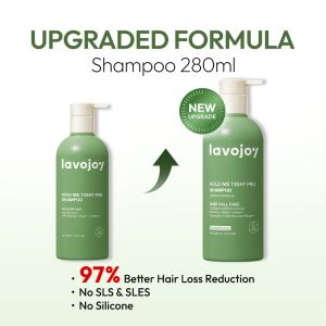 [Upgraded Shampoo] lavojoy Hold Me Tight PRO Shampoo 280ml | Advanced Hair Loss Prevention | Ginseng + Ginger  Extract | Boost Hair Growth | Reduce Hair Fall | Mengurangkan keguguran rambut