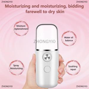 [COD] ZHONGYI0 30ML Mini Facial Steamer Personal Nano Sprayer USB Nebulizer Humidifier Moisturizing Hydrating Women Beauty Skin Care Tool