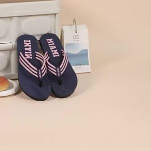 [Free Shipping] WomenS Flip-Flops For Home And Outdoor Use EVA Rope Embossed Small-Soled Slippers