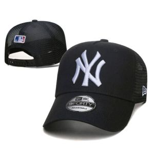 Mens OUTDOOR Hats/NY Mesh Caps/BASEBALL Caps/La NY Hat Black And White Black