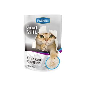 LDECO Goat Milk Cat Wet Food Pouch 85g | Pet Wet Food | Chicken & Codfish & Milk | Cat Treat Easy To Digest