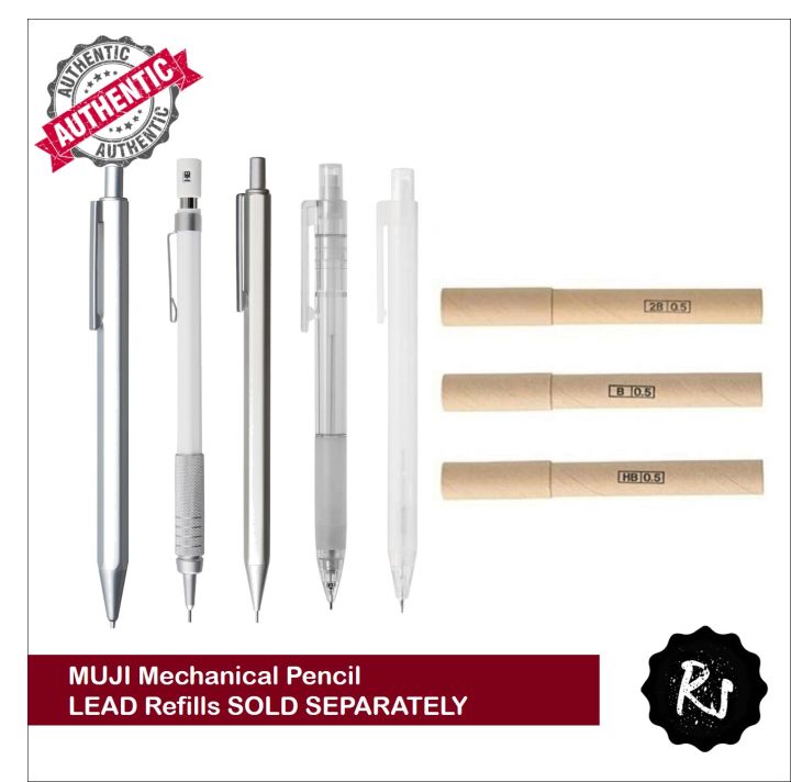 Muji Mechanical Pencil 0.5 mm [MECHANICAL PENCIL AND EXTRA LEAD REFILLS