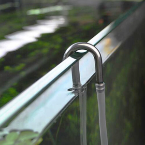 Aquariums Tube Pipe UShape StainlessSteel Pipe FishTanks Pump Metal Tube Air System Accessories