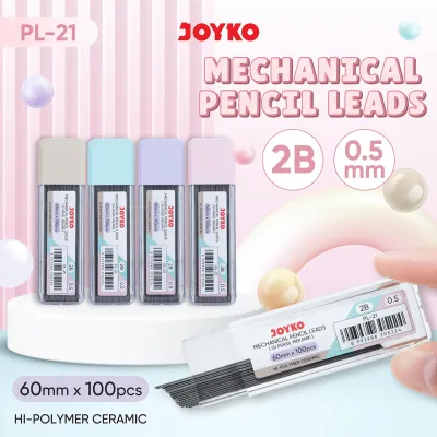 JOYKO Pencil Lead Isi Pensil Mekanik PL-21 2B 0.5 mm Hi-Polymer Ceramic