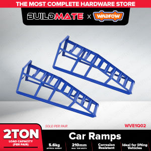 Buildmate x WADFOW Cars Rapms Heavy-Duty Vehicle Lift Ramp Set for Maintenance Use WVE1Q02 WHT