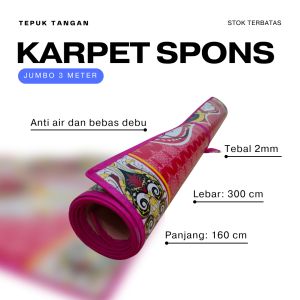 KARPET SPONS JUMBO 3 METER Tebal 2mm / Karpet Lantai Jumbo Karakter / Tikar Spon Eva / Tikar Piknik Murah