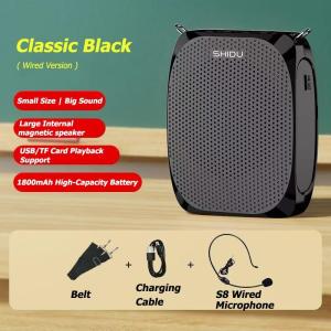 Voice Amplifier With Bluetooth & Lavalier Microphone Magnetic Wireless Lapel Speaker for Teacher 2.4G Chip 6-8 Hours Working Time Gift Idea