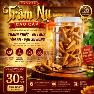 Hộp Trầm Thiêng 500gr Gồm 128 Viên Dùng Cho Không Gian Sống Thoải Mái