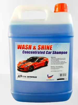 JET Car shampoo WASH &SHINE berkualiti 5 litre BLUE (READY STOCK )