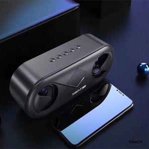 Loa bluetooth loa mini không dây đa năng dung lượng pin lớn dùng liên tục lên đến 10h tích hợp hiển thị đèn ngủ đồng hồ báo thức hỗ trợ thẻ nhớ nghe đài đàm thoại 2 chiều . Bảo hành 2 năm toàn quốc lỗi đổi mới 7 ngày.