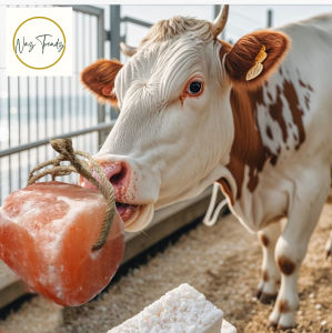 2-3kg Himalayan Animal Mineral Licking Salt Bricks With Rope For Horse Cow Goat etc.
