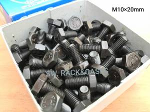 สกรูน็อตตัวผู้มิลดำเบอร์ 17# ขนาด M10x20mm เกลียวตลอด 1.5 mm (ราคาต่อแพ็คจำนวน 20 ตัว) ประแจเบอร์ 17 เกรดแข็ง 8.8 แข็งแรงได้มาตรฐาน น็อตไทย