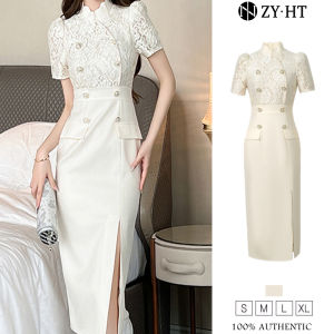 ZYHT EraVogue Váy nữ Váy trắng Váy ren Váy công sở Váy Hiso Váy cổ điển Váy công sở Váy dự tiệc Váy dạ hội 30857