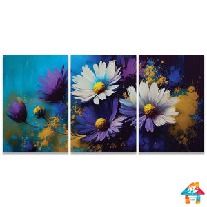 RUNABEE (SET 3 IN 1) HIASAN DINDING 20X30CM DEKORATIF WALL ART BUNGA PAJANGAN KAYU PAJANGAN KAYU
