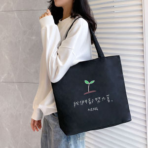 🇲🇾[Malaysia]Ready Stock Cute Tote Cat Girl Drink Bag Female College Students Simple and Versatile Hand-Held Cloth Bag Shoulder Bag Kawaii Storage Bags Large Capacity Shopping Bag Women Tote Bag for Student Shoulder Bag