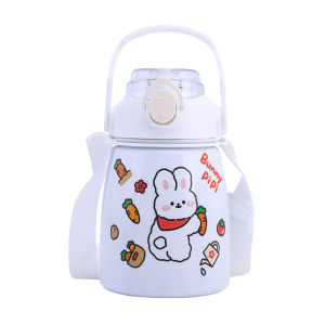 🔥Water bottle 500ml แก้วน้ำดื่มเด็ก มีหลอด แสดงอุณหภูมิของน้ำได้ ถ้วยน้ำเด็กชายและหญิง  แก้วน้ำเก็บเย็น/น้ำร้อน ถ้วยน้ำสแตนเลส ของขวัญเด็ก