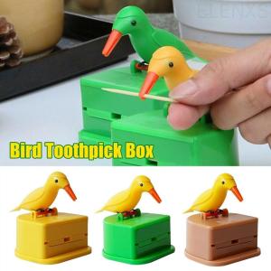 Creative Bird Toothpick Box Toothpick Storage Case Automatic Dispenser Bird Shape ABS Plastic Holder